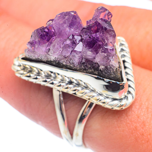Amethyst Crystal Rings handcrafted by Ana Silver Co - RING71790