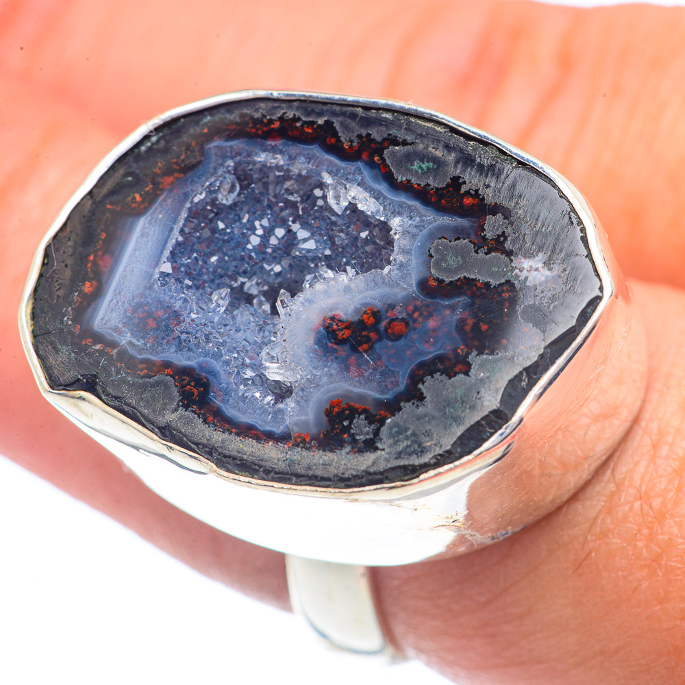 Coconut Geode Druzy Rings handcrafted by Ana Silver Co - RING71796