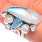 Rainbow Moonstone Rings handcrafted by Ana Silver Co - RING71799