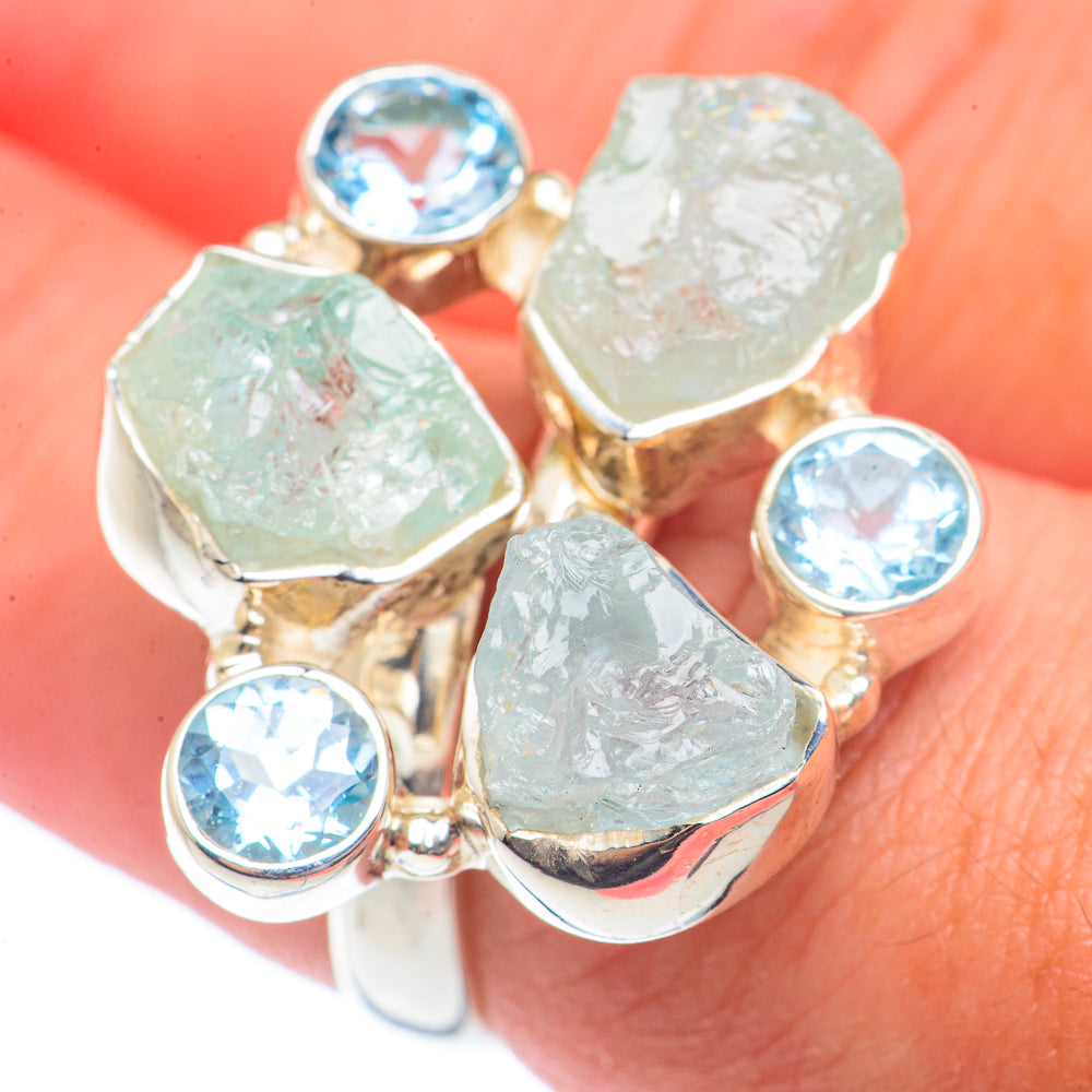 Aquamarine Rings handcrafted by Ana Silver Co - RING71814
