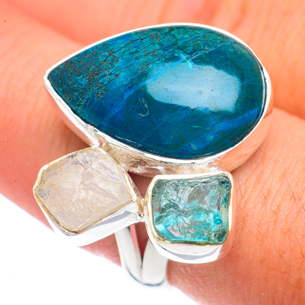 Chrysocolla Rings handcrafted by Ana Silver Co - RING71816