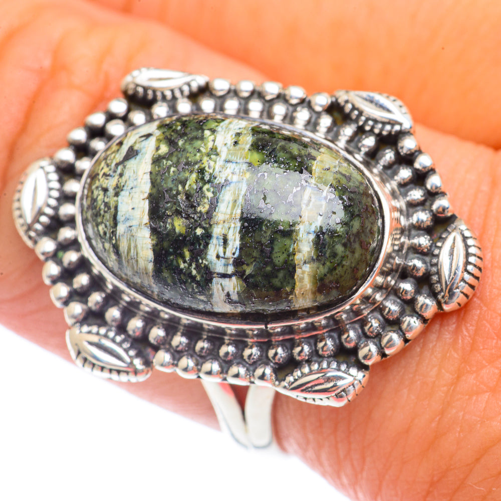 Lizard Jasper Rings handcrafted by Ana Silver Co - RING71818