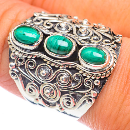 Malachite Rings handcrafted by Ana Silver Co - RING71819