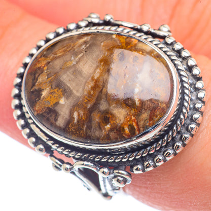 Petrified Wood Rings handcrafted by Ana Silver Co - RING71822