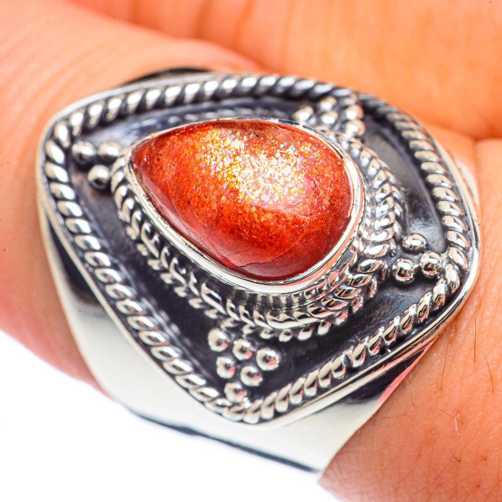 Sunstone Rings handcrafted by Ana Silver Co - RING71827