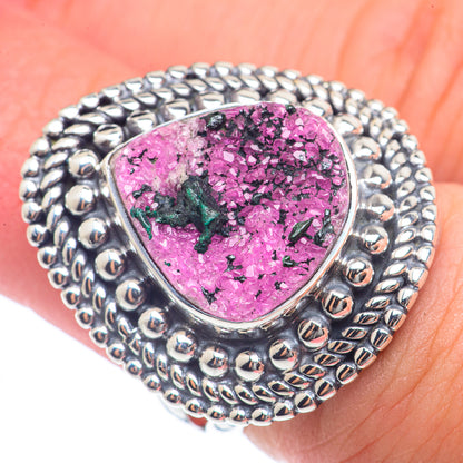 Cobalto Calcite Druzy Rings handcrafted by Ana Silver Co - RING71828