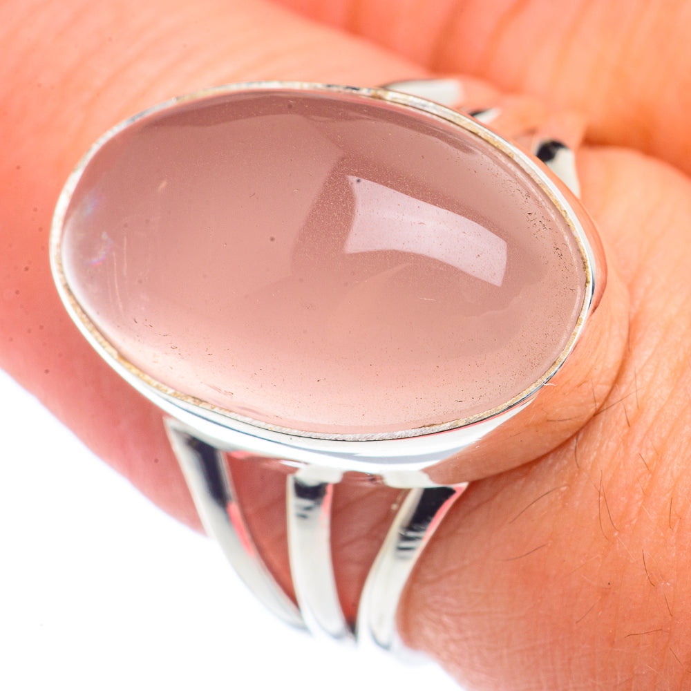 Rose Quartz Rings handcrafted by Ana Silver Co - RING71830