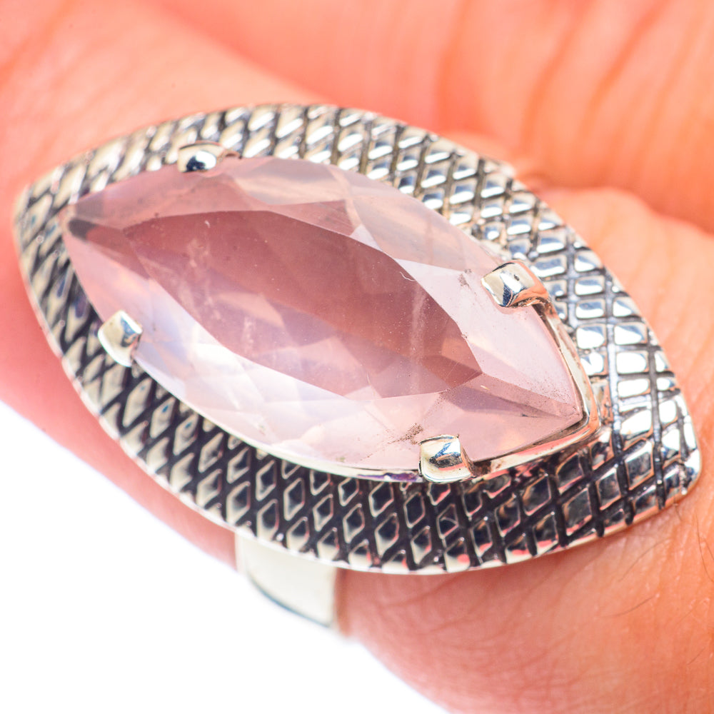 Rose Quartz Rings handcrafted by Ana Silver Co - RING71832