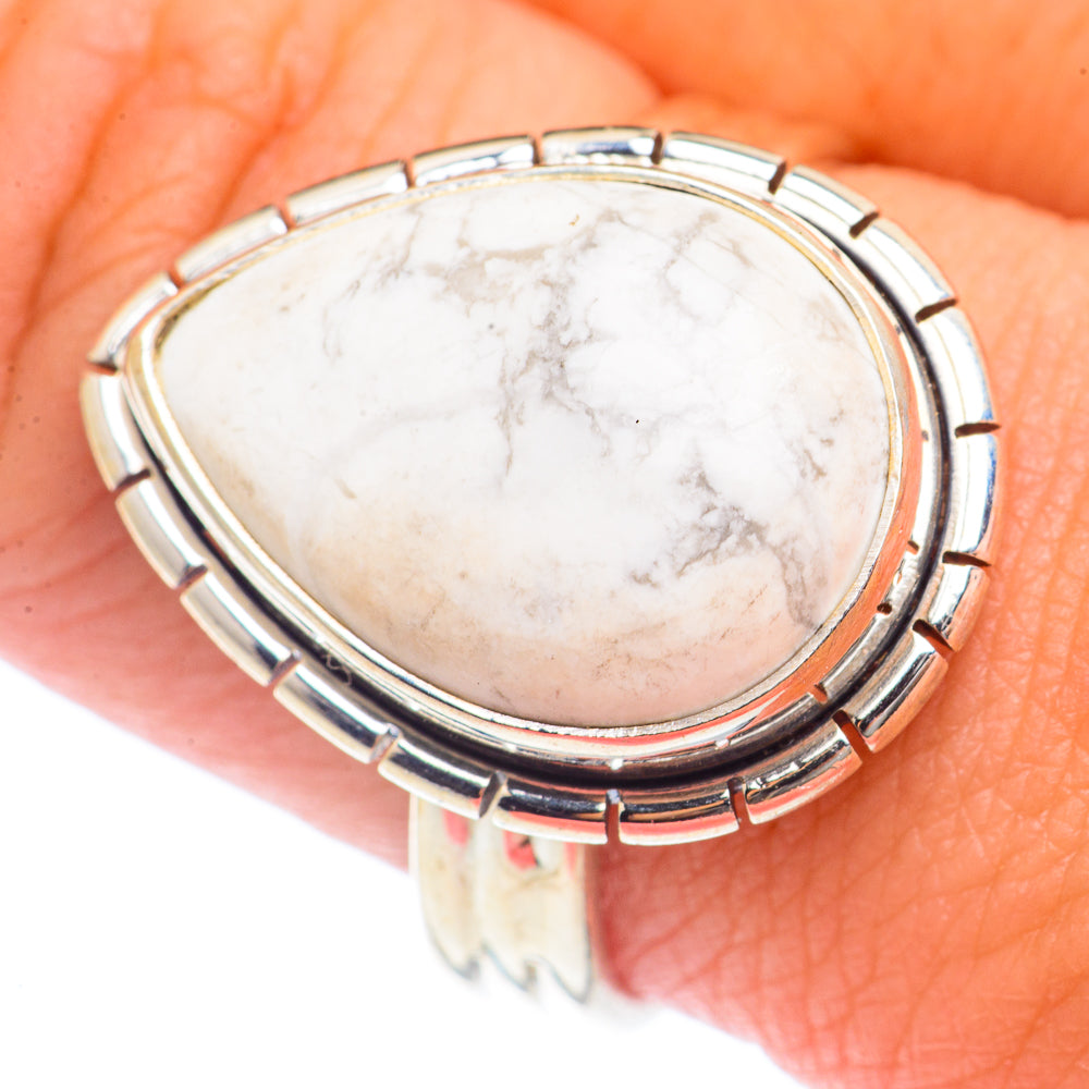 Howlite Rings handcrafted by Ana Silver Co - RING71843