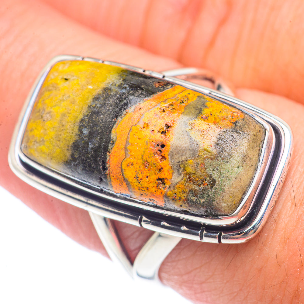 Bumble Bee Jasper Rings handcrafted by Ana Silver Co - RING71851