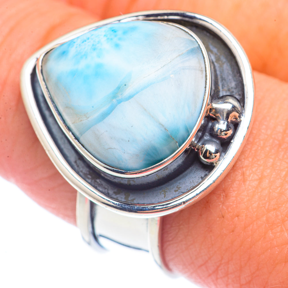 Larimar Rings handcrafted by Ana Silver Co - RING71853