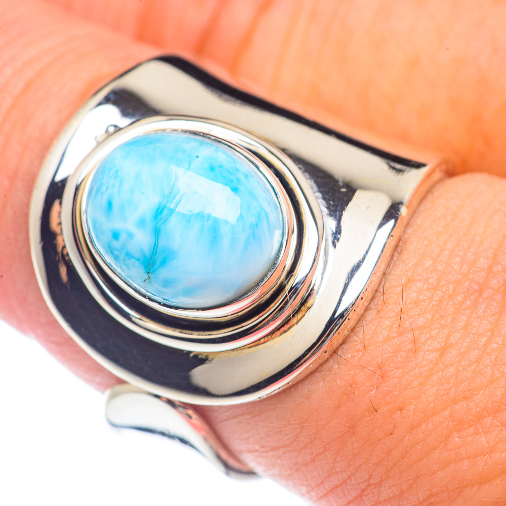 Larimar Rings handcrafted by Ana Silver Co - RING71855