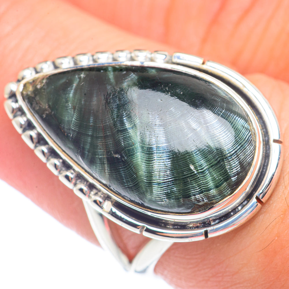 Seraphinite Rings handcrafted by Ana Silver Co - RING71861
