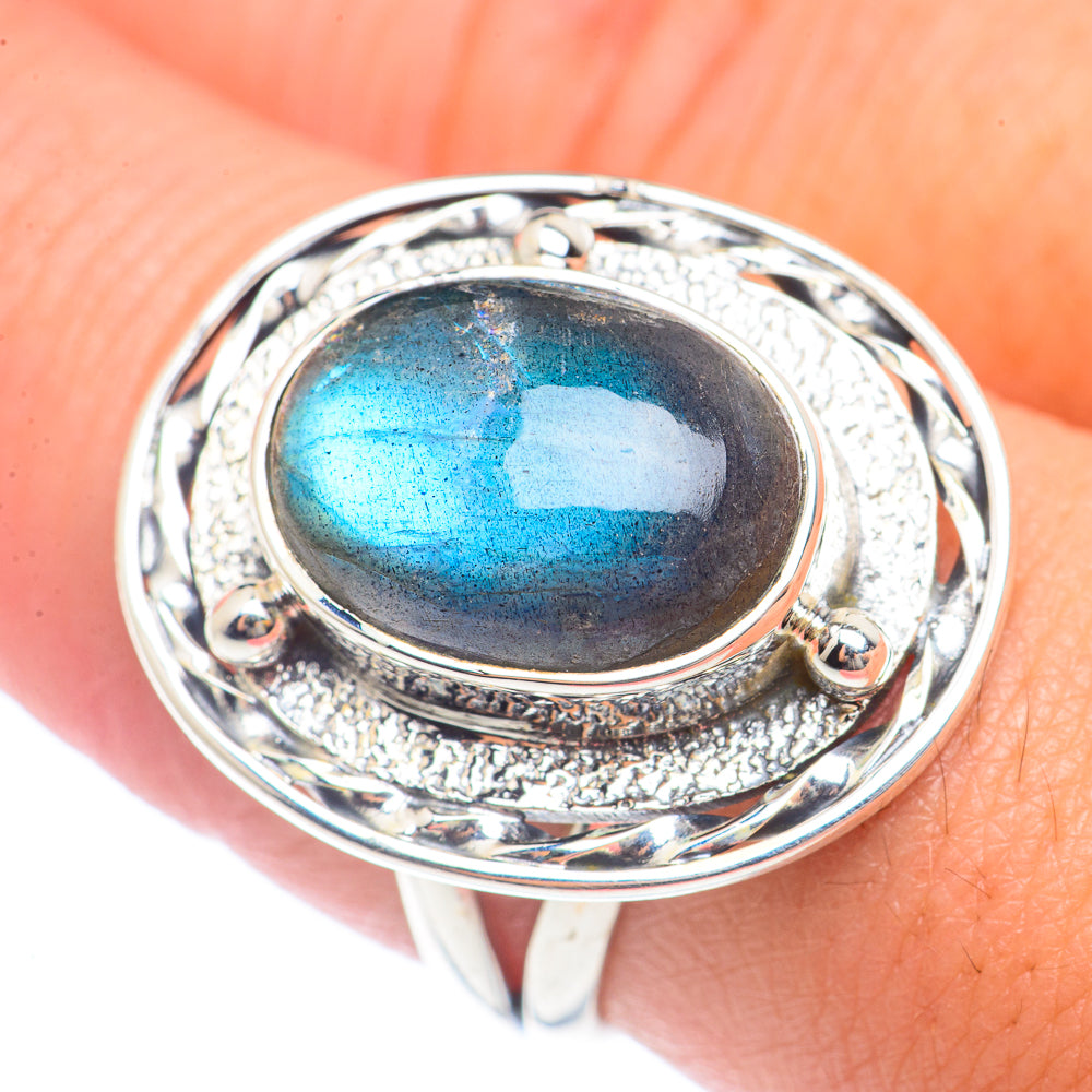 Labradorite Rings handcrafted by Ana Silver Co - RING71895
