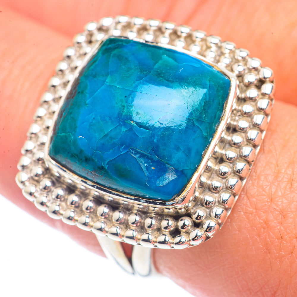 Chrysocolla Rings handcrafted by Ana Silver Co - RING71898