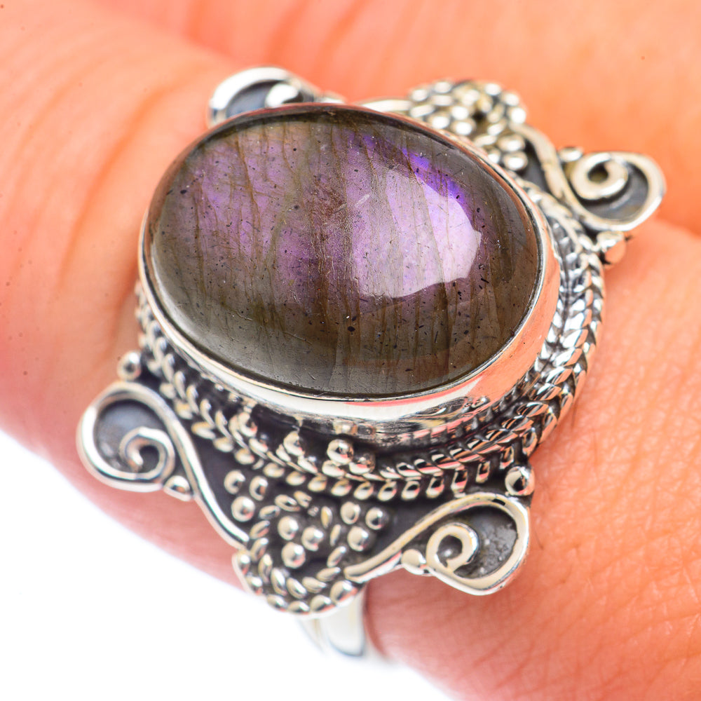 Labradorite Rings handcrafted by Ana Silver Co - RING71917