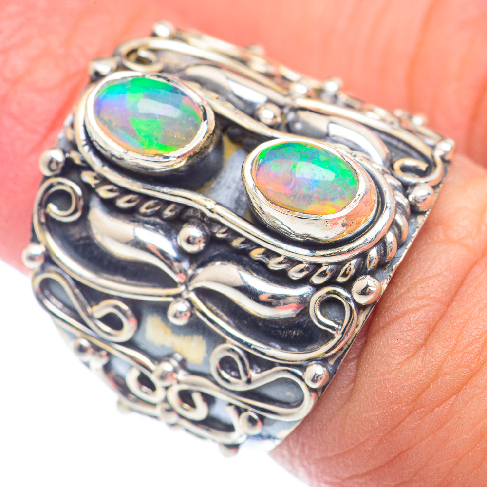 Ethiopian Opal Rings handcrafted by Ana Silver Co - RING71923