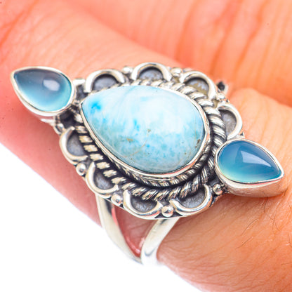 Larimar Rings handcrafted by Ana Silver Co - RING71927
