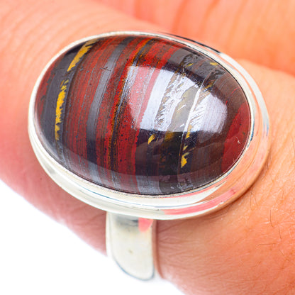 Red Tiger Iron Rings handcrafted by Ana Silver Co - RING71938