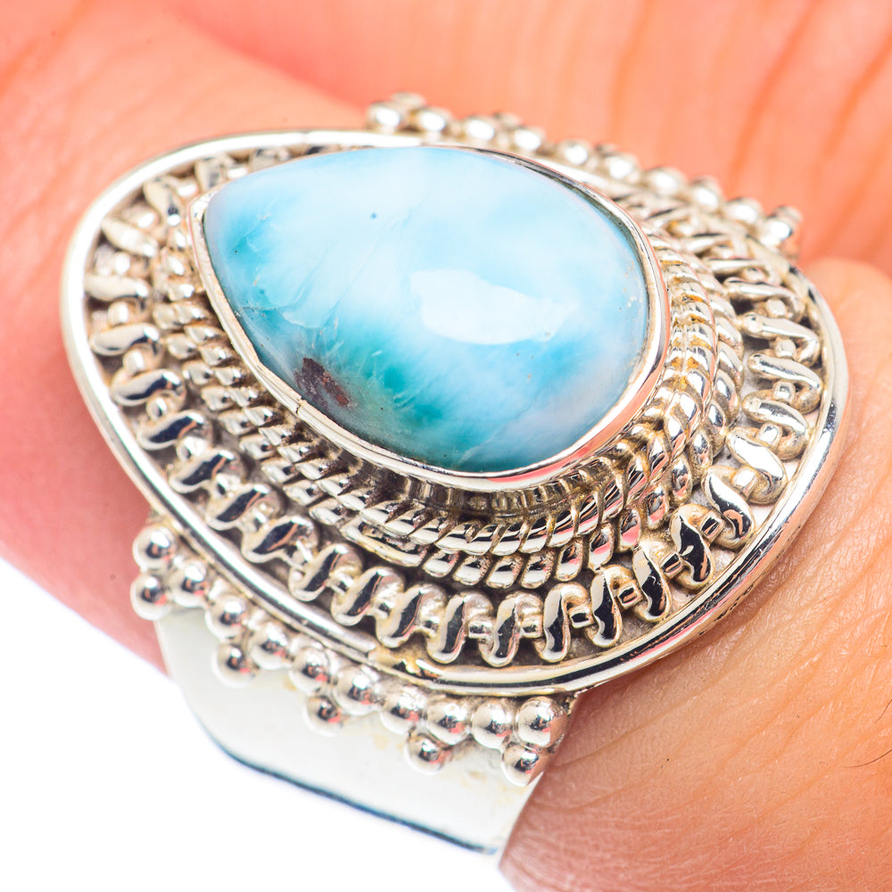 Larimar Rings handcrafted by Ana Silver Co - RING71959