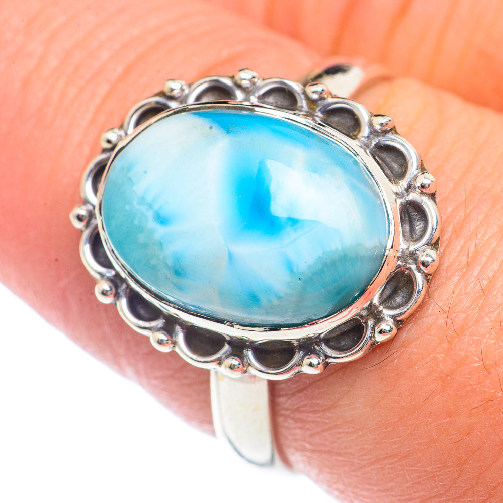 Larimar Rings handcrafted by Ana Silver Co - RING71996