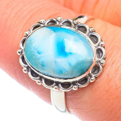 Larimar Rings handcrafted by Ana Silver Co - RING71996