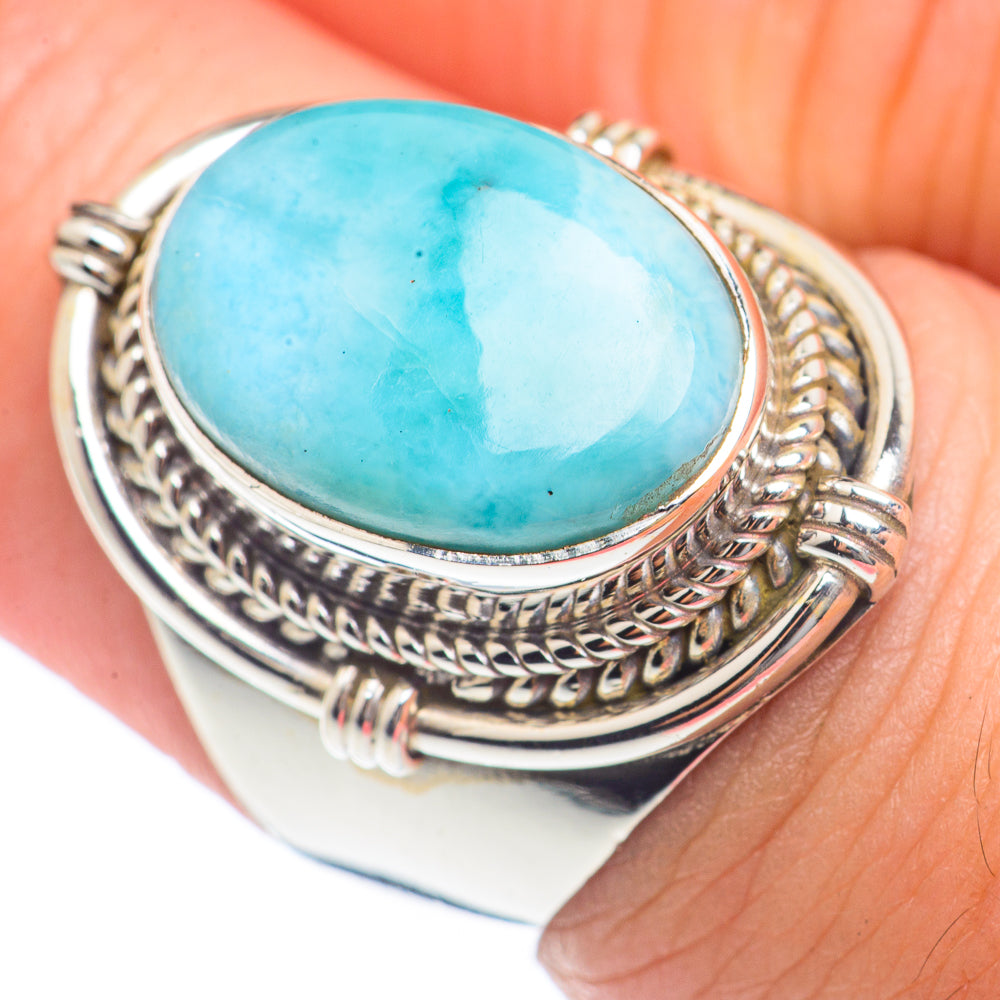 Larimar Rings handcrafted by Ana Silver Co - RING71997
