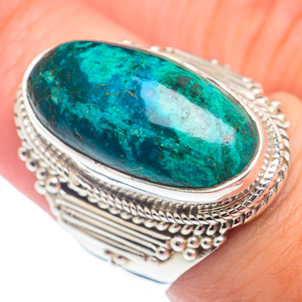 Chrysocolla Rings handcrafted by Ana Silver Co - RING72002