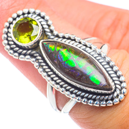 Ammolite Rings handcrafted by Ana Silver Co - RING72003