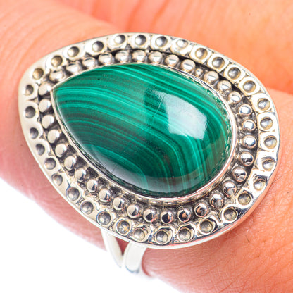 Malachite Rings handcrafted by Ana Silver Co - RING72004