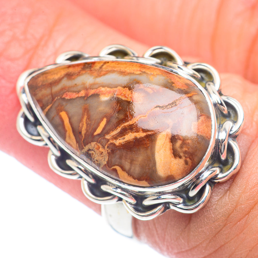 Petrified Wood Rings handcrafted by Ana Silver Co - RING72006