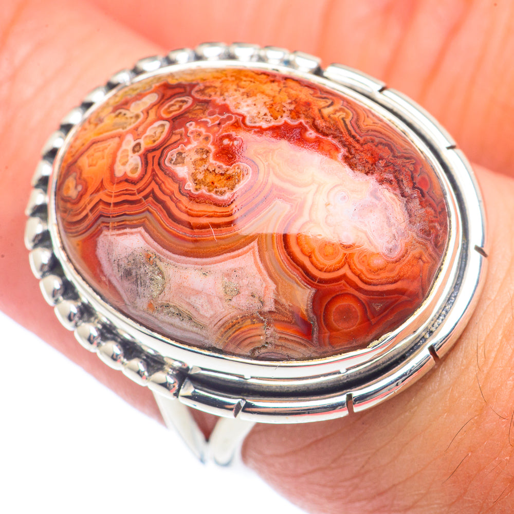 Crazy Lace Agate Rings handcrafted by Ana Silver Co - RING72008