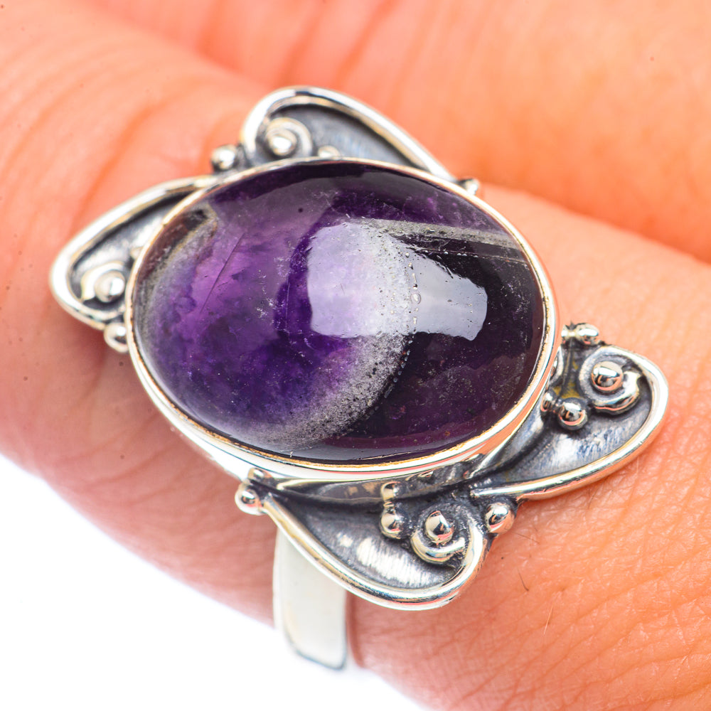 Chevron Amethyst Rings handcrafted by Ana Silver Co - RING72019