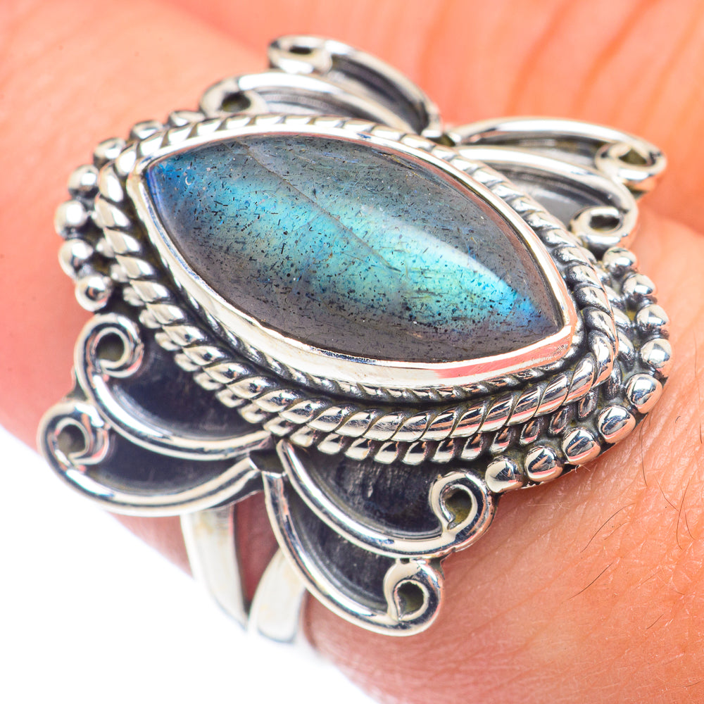 Labradorite Rings handcrafted by Ana Silver Co - RING72032