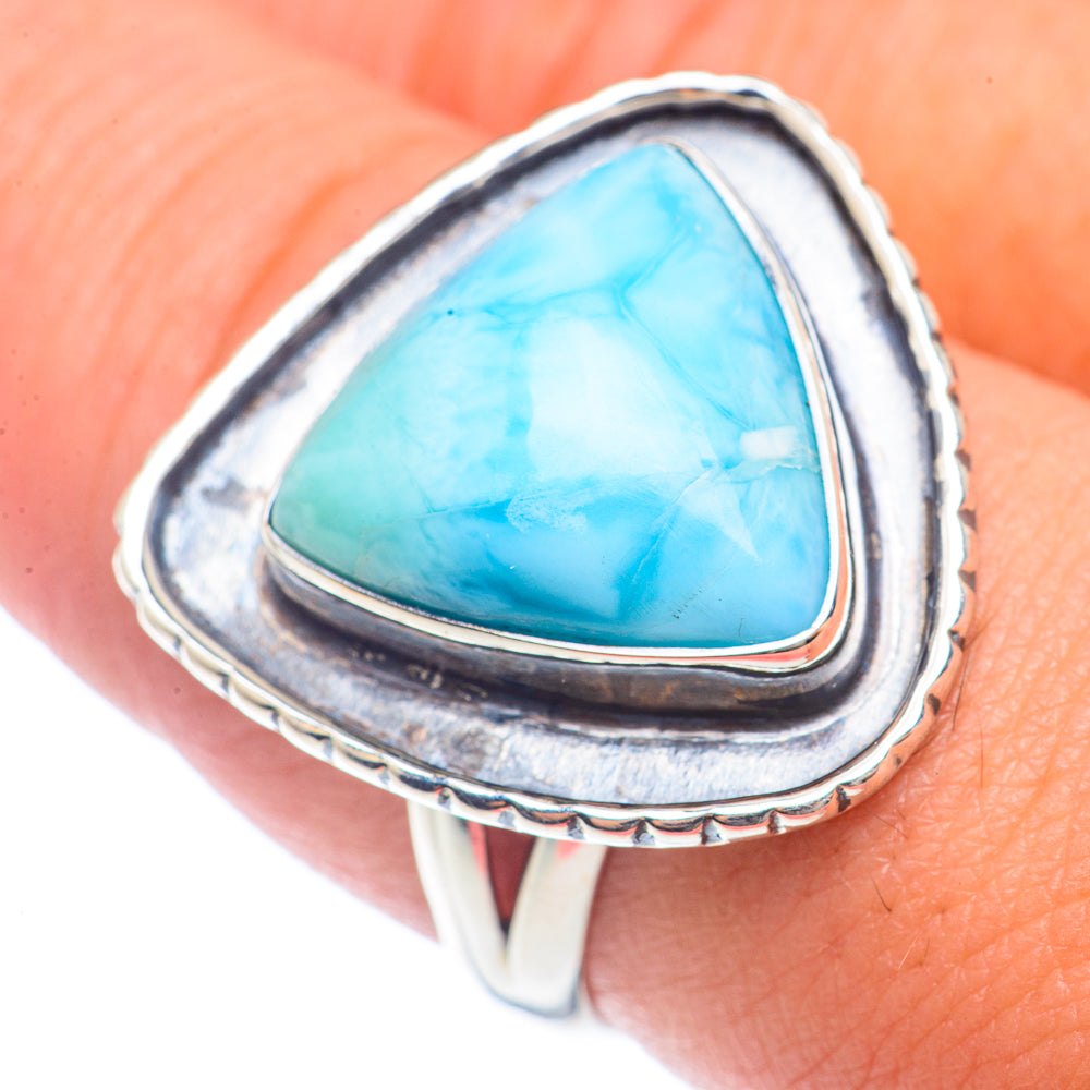 Larimar Rings handcrafted by Ana Silver Co - RING72033