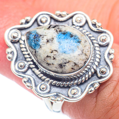 K2 Blue Azurite Rings handcrafted by Ana Silver Co - RING72034