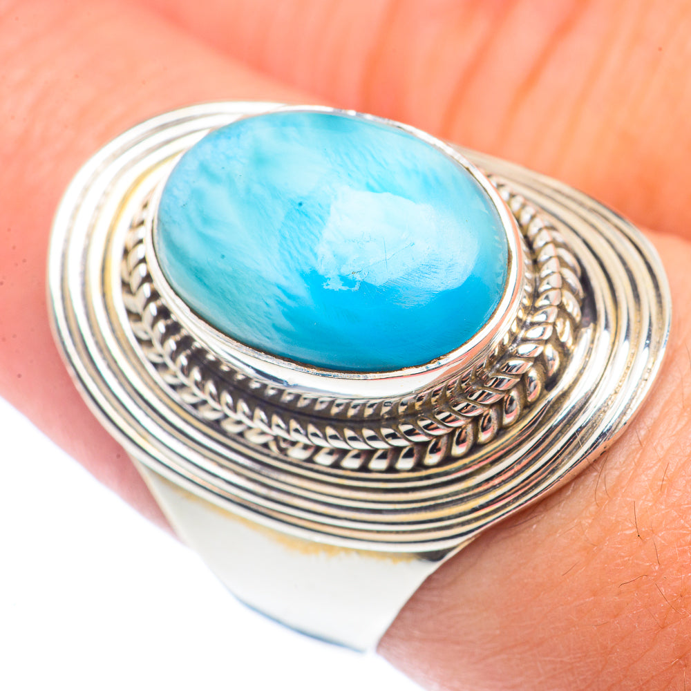 Larimar Rings handcrafted by Ana Silver Co - RING72035