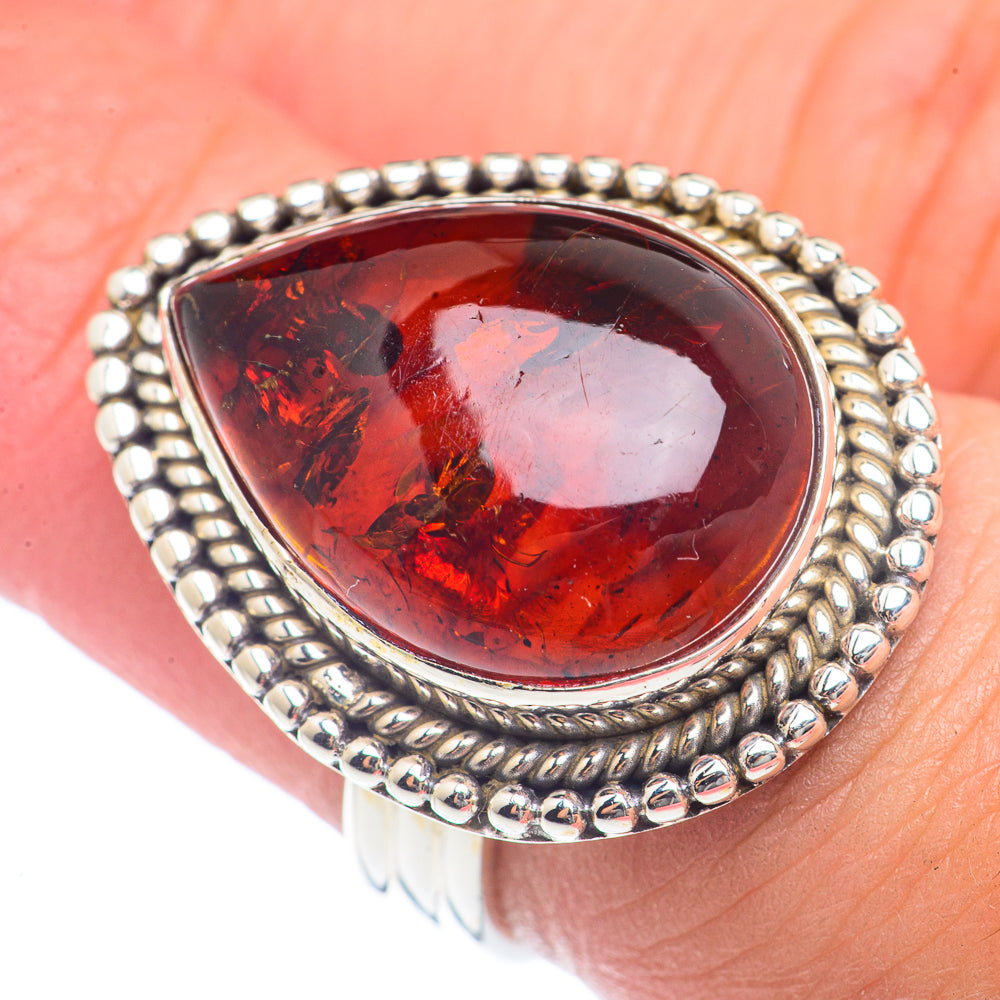 Baltic Amber Rings handcrafted by Ana Silver Co - RING72047