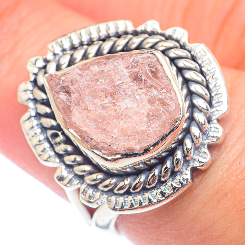 Rose Quartz Rings handcrafted by Ana Silver Co - RING72050