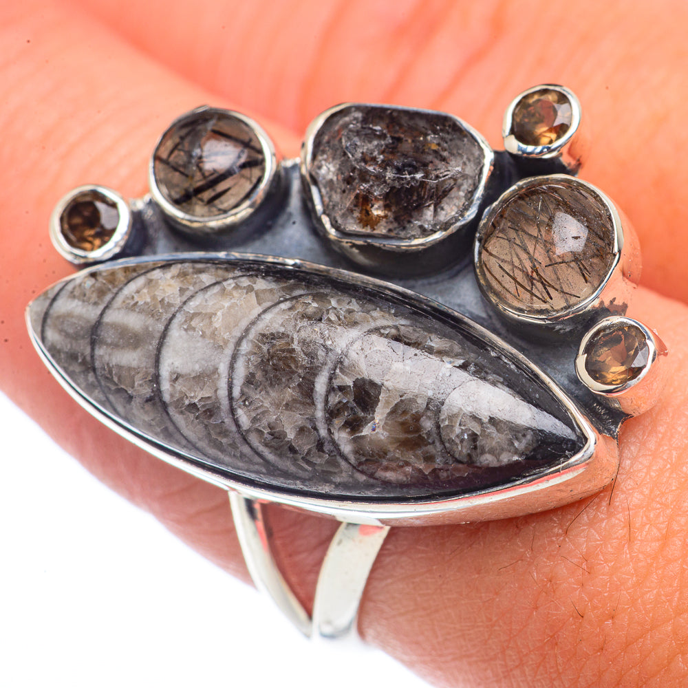Orthoceras Fossi Rings handcrafted by Ana Silver Co - RING72064