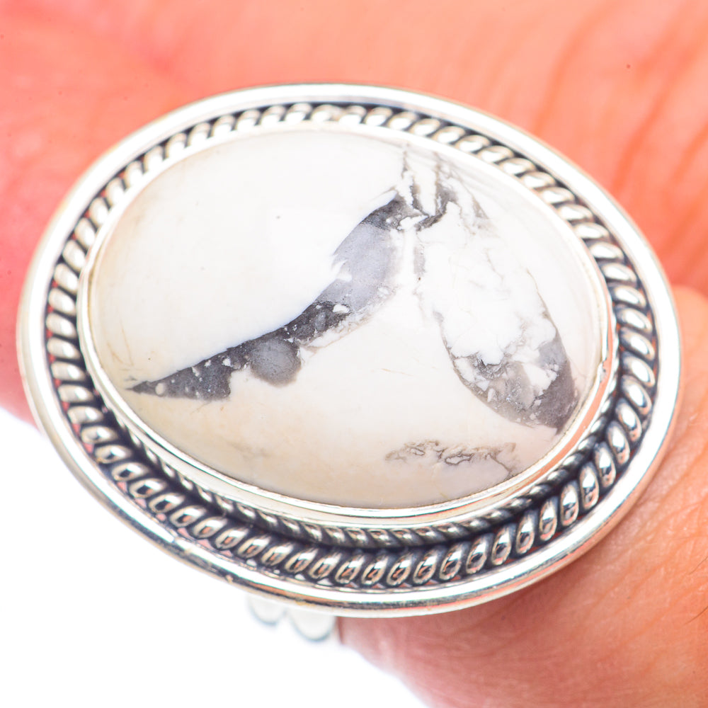 Howlite Rings handcrafted by Ana Silver Co - RING72072