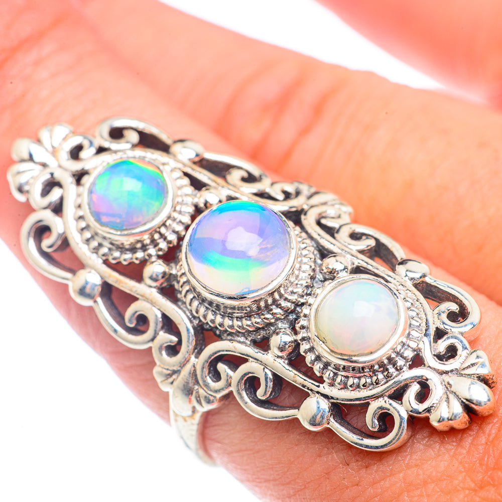 Ethiopian Opal Rings handcrafted by Ana Silver Co - RING72075