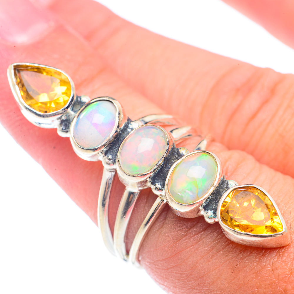 Ethiopian Opal Rings handcrafted by Ana Silver Co - RING72076