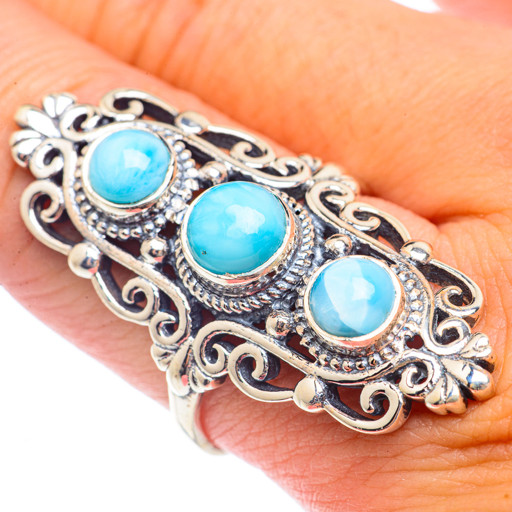 Larimar Rings handcrafted by Ana Silver Co - RING72078