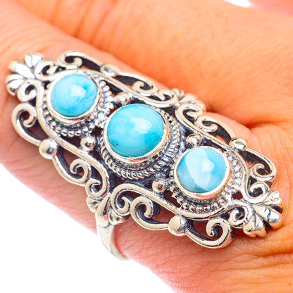 Larimar Rings handcrafted by Ana Silver Co - RING72078