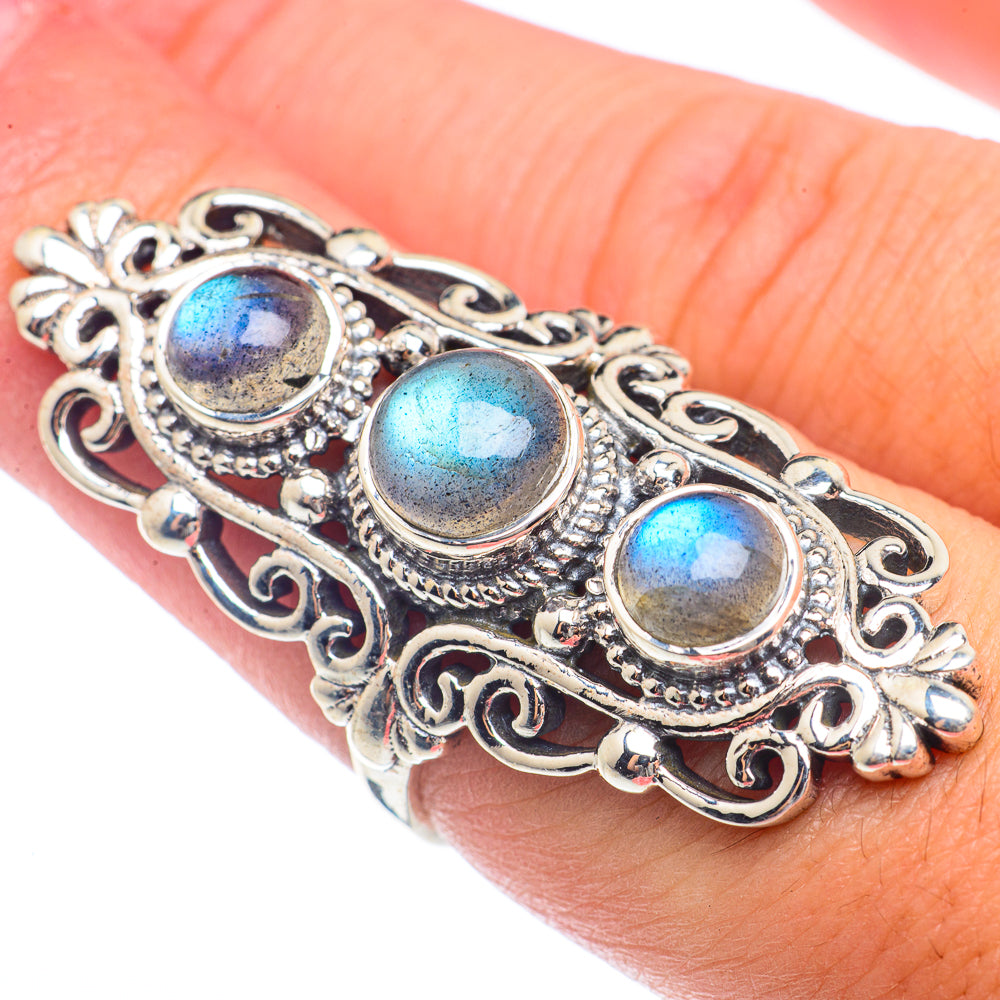 Labradorite Rings handcrafted by Ana Silver Co - RING72080