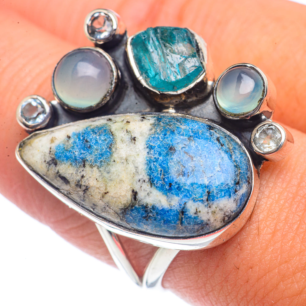 K2 Blue Azurite Rings handcrafted by Ana Silver Co - RING72085