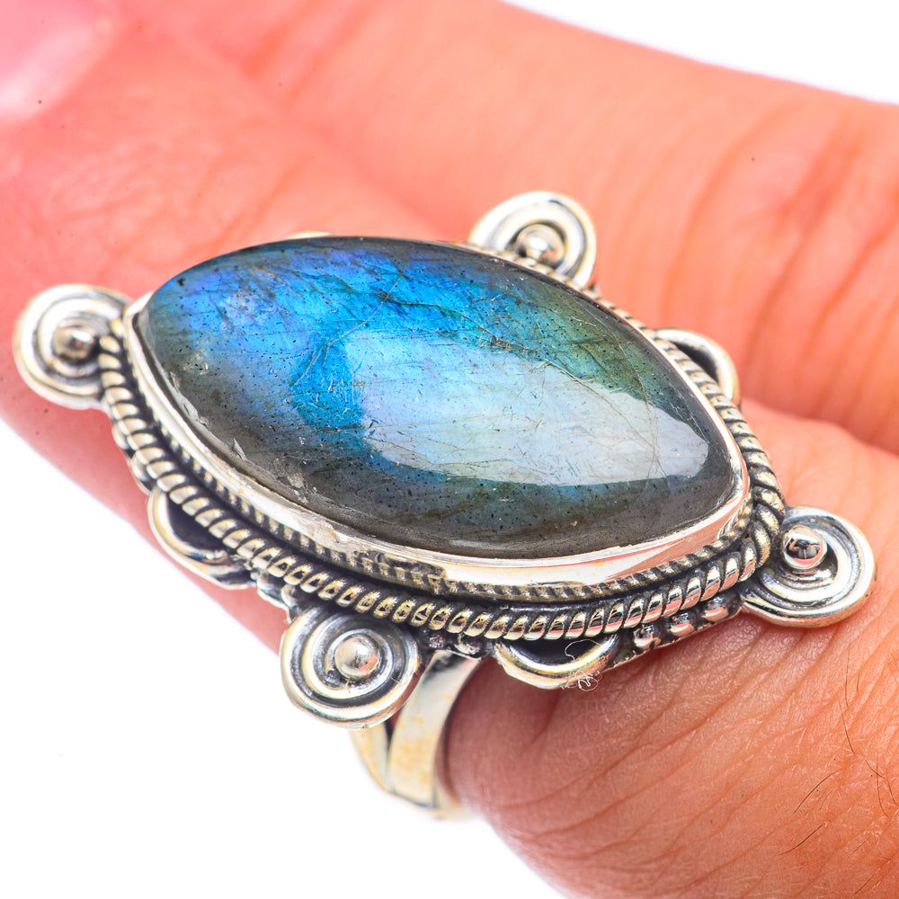 Labradorite Rings handcrafted by Ana Silver Co - RING72087