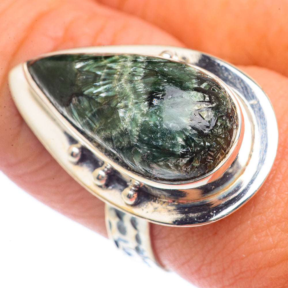 Seraphinite Rings handcrafted by Ana Silver Co - RING72091
