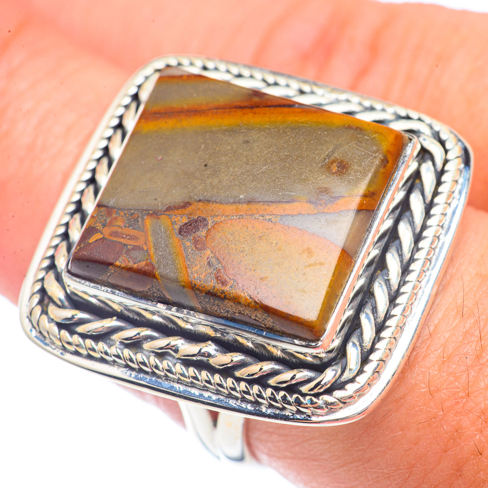 Bamboo Jasper Rings handcrafted by Ana Silver Co - RING72100